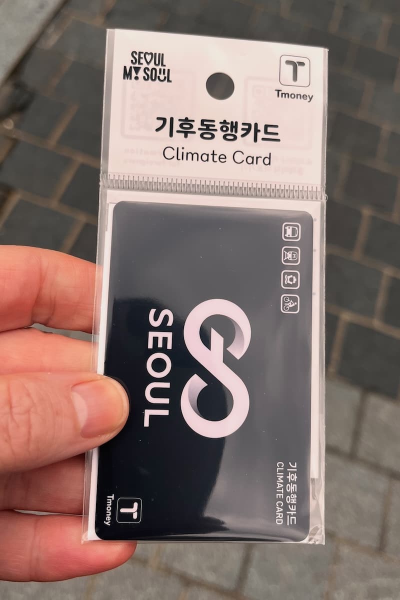 Climate Card transport card in Seoul Korea
