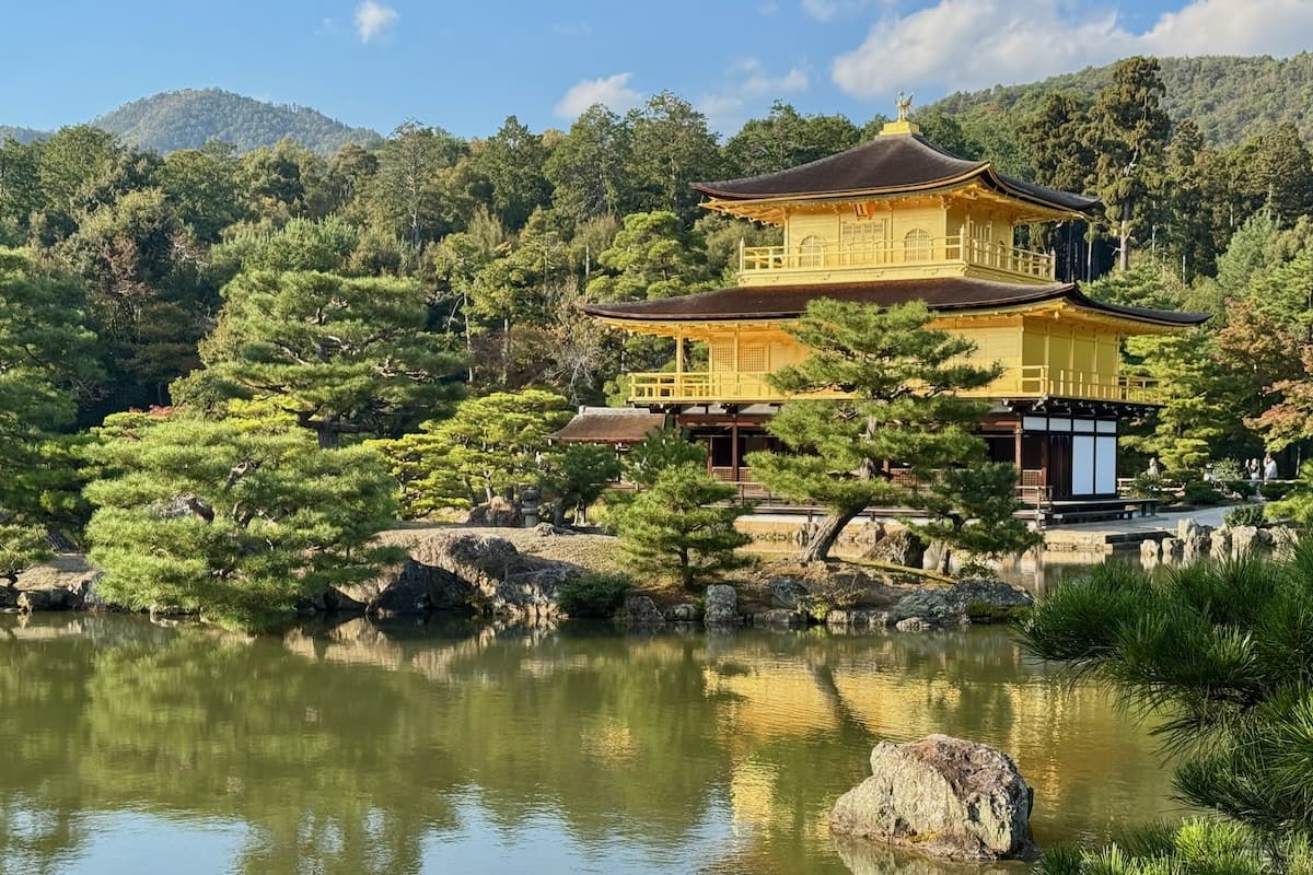Reflections of the Golden Palace Kyoto Japan