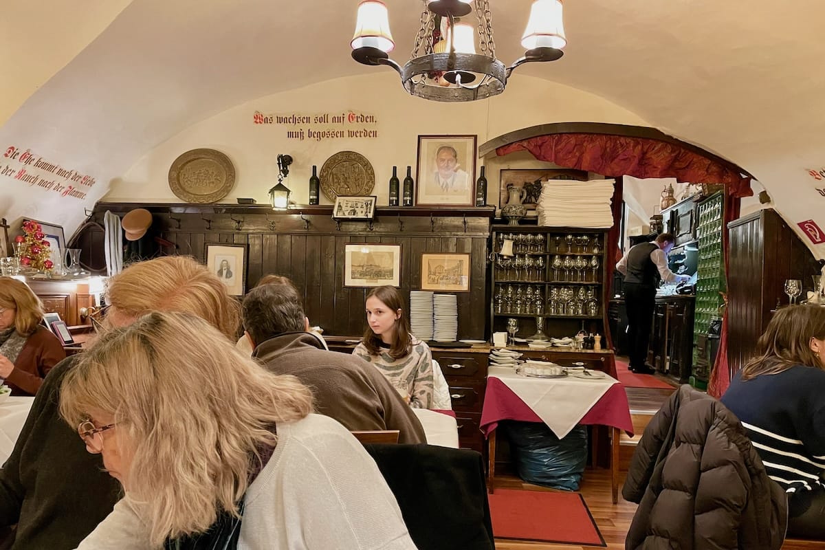 Inside of classic Viennese Greichenbeisl