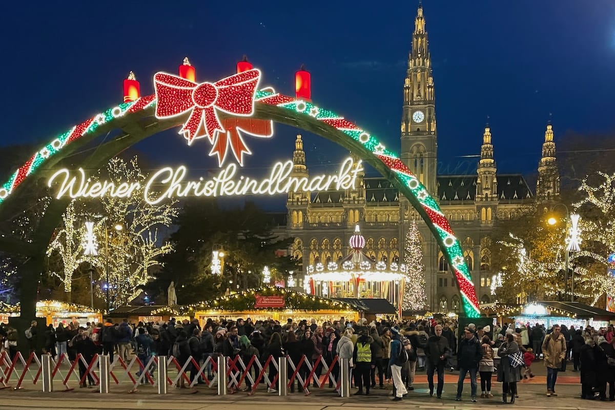 Rathauspark Christmas Market Vienna Austria