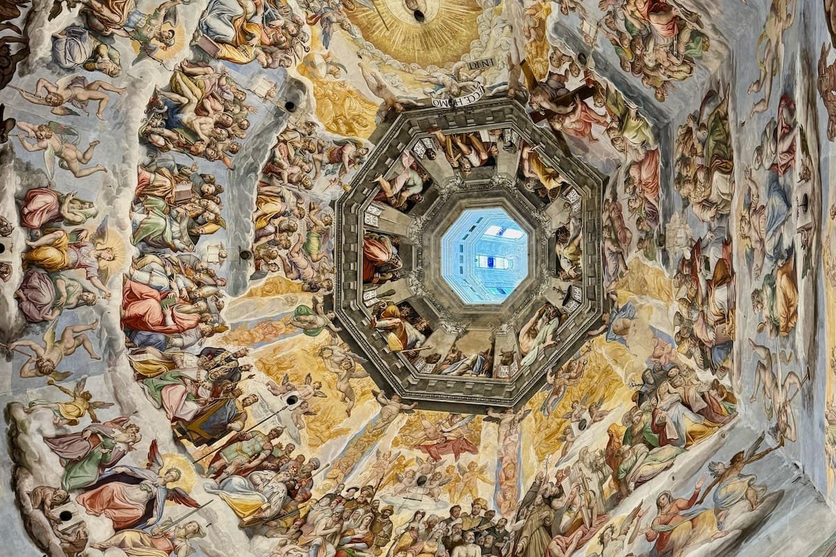 The Last Judgement mural on dome of Duomo in Florence, Italy