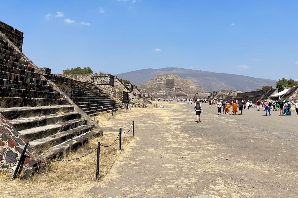 Walking the Avenue of the Dead to the Pyramid of the Moon, Teotihuacán, Mexico